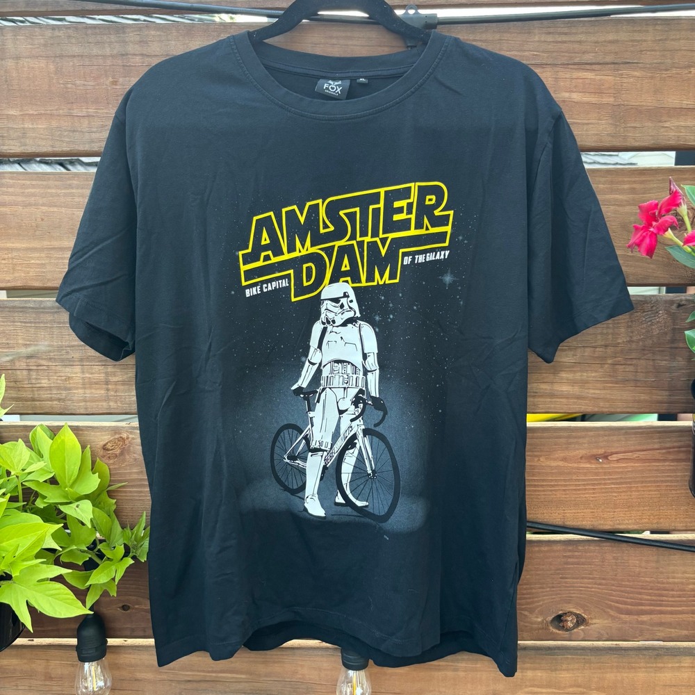 Fox Originals T-Shirt Mens XL Black Excellent Amsterdam Stormtrooper Parody